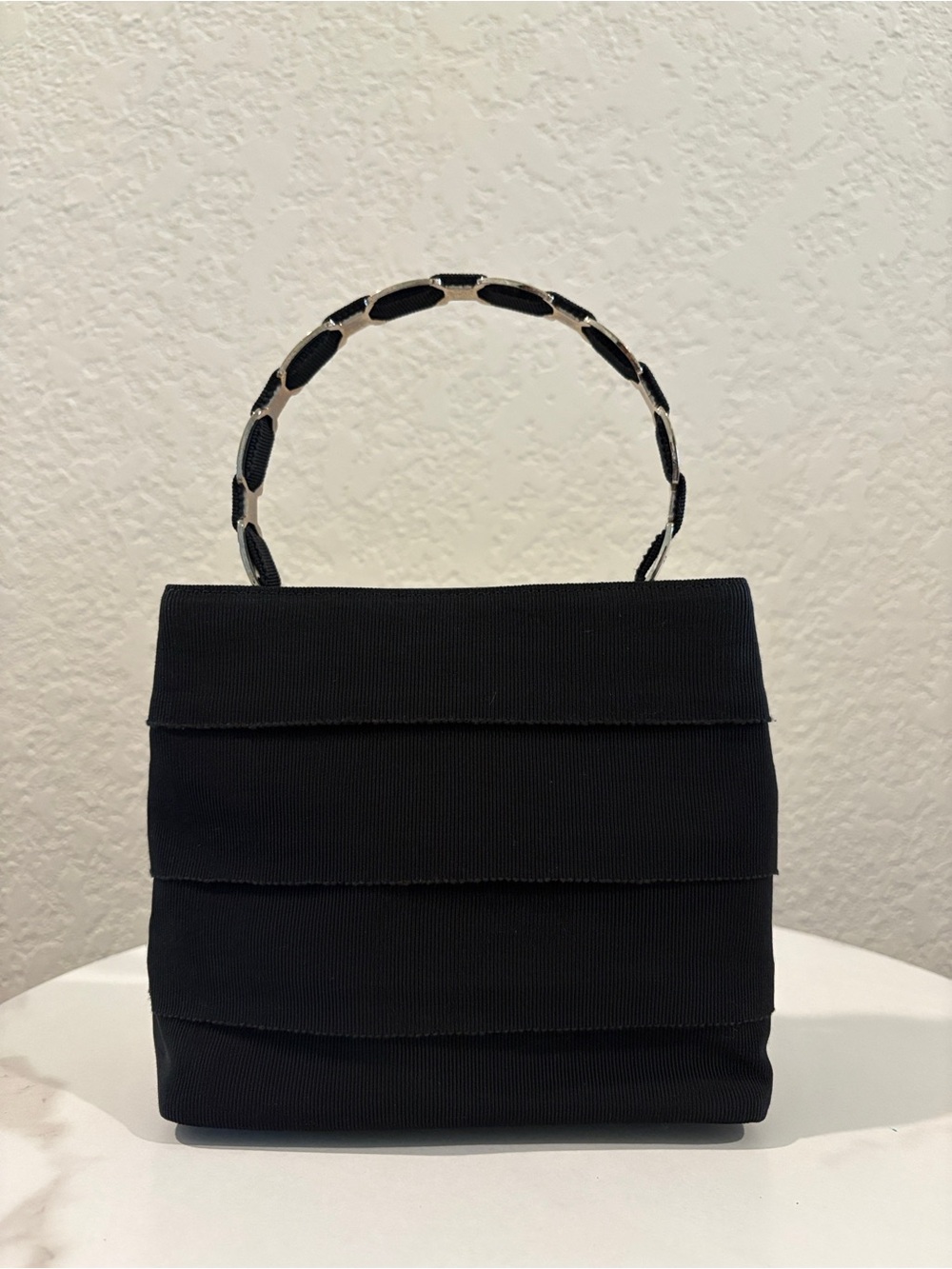 Salvatore Ferragamo Classic Black Gancini Structured Top-Handle Bag